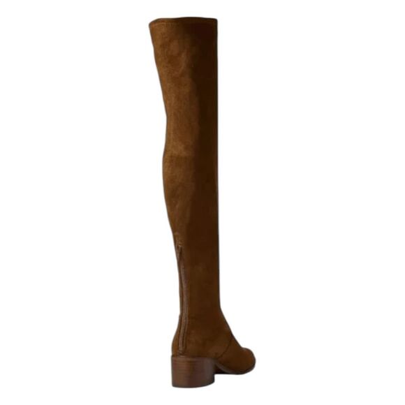 Steve Madden Georgette Over The Knee Boots Cognac Brown Suede Leather 6.5 - Picture 3 of 9